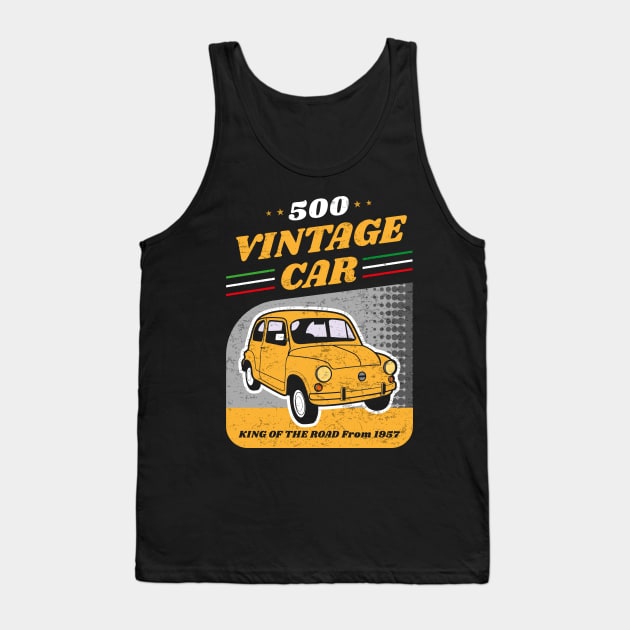 500 Vintage Car made In italy Tank Top by TEEWEB